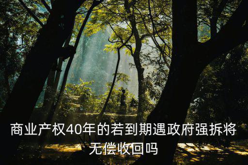 寫字樓40年后拆了賠償嗎，那40年后是不是房子就不是我的了如果40年后是我的話拆遷時有賠