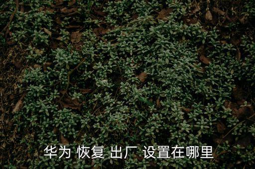 華為恢復(fù)出廠設(shè)置在哪里,三步驟!恢復(fù)手機出廠設(shè)置方法和步驟