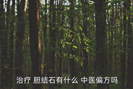  治療 膽結石有什么 中醫偏方嗎