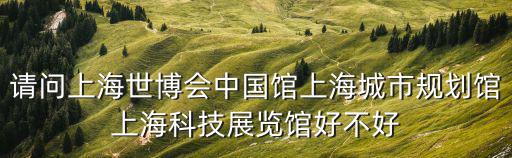 請(qǐng)問(wèn)上海世博會(huì)中國(guó)館上海城市規(guī)劃館上海科技展覽館好不好