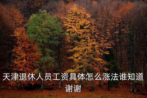 天津退休人員工資具體怎么漲法誰知道謝謝