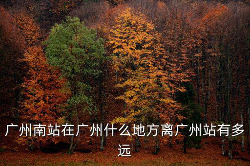廣州南站在廣州什么地方離廣州站有多遠