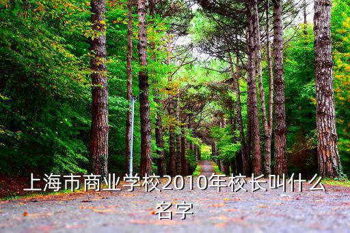 上海市商業學校2010年校長叫什么名字