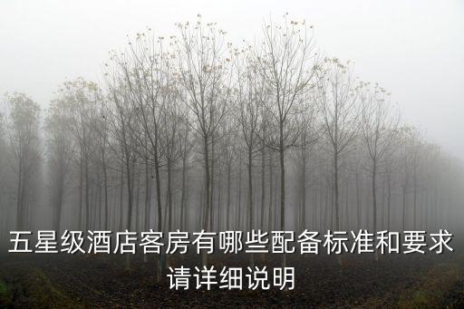 五星級酒店客房有哪些配備標準和要求請詳細說明