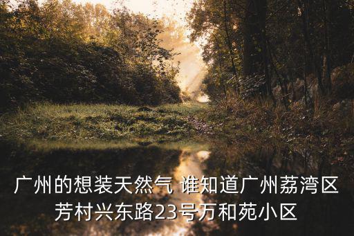 廣州的想裝天然氣 誰知道廣州荔灣區(qū)芳村興東路23號萬和苑小區(qū)