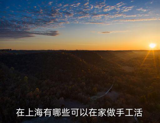 在上海有哪些可以在家做手工活