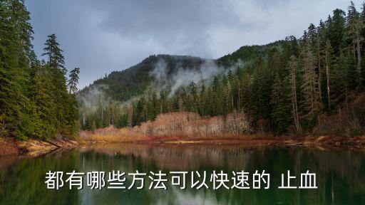 都有哪些方法可以快速的 止血