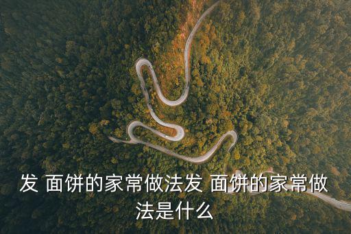 發面餅,第二次醒發好的面餅怎么做?