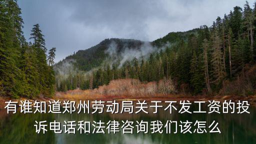 有誰知道鄭州勞動(dòng)局關(guān)于不發(fā)工資的投訴電話和法律咨詢我們該怎么