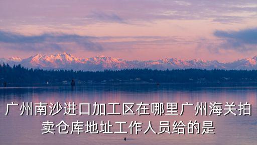 廣州南沙進(jìn)口加工區(qū)在哪里廣州海關(guān)拍賣倉庫地址工作人員給的是