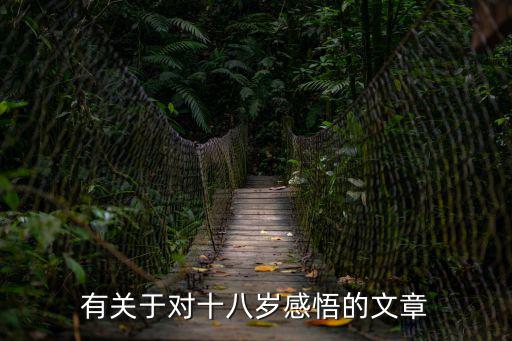 有關于對十八歲感悟的文章