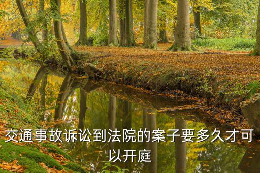 天津市第一中級人民法院審判日程，交通事故訴訟到法院的案子要多久才可以開庭