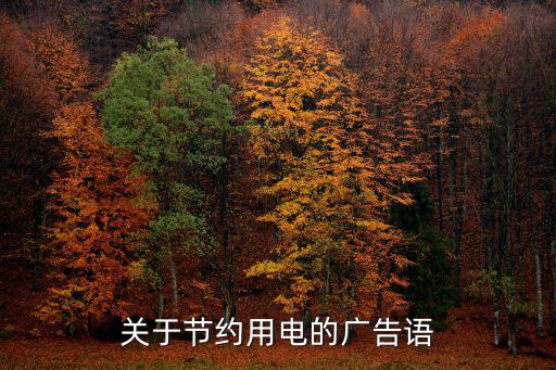 關于節約用電的廣告語