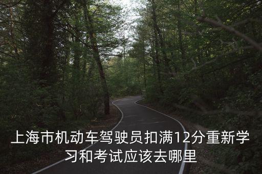 上海市機動車駕駛員扣滿12分重新學習和考試應該去哪里