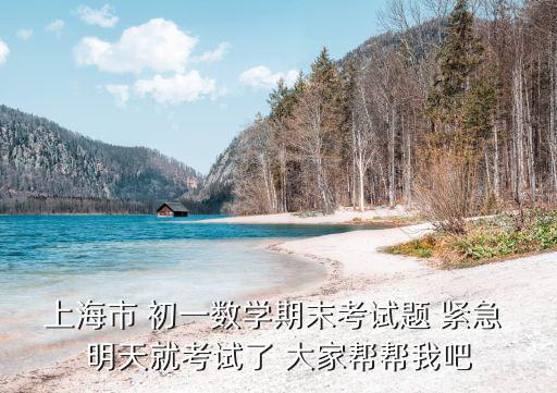 上海市 初一數學期末考試題 緊急 明天就考試了 大家幫幫我吧