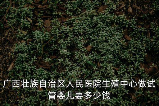廣西壯族自治區人民醫院生殖中心做試管嬰兒要多少錢