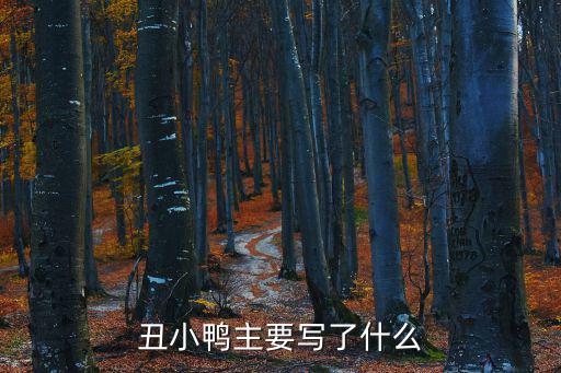 丑小鴨的主要內(nèi)容，丑小鴨的主要內(nèi)容