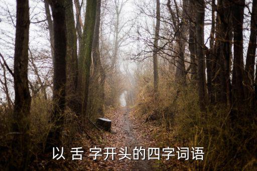 以 舌 字開頭的四字詞語(yǔ)