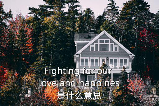 奮斗愛，F(xiàn)ighting for our love and happines是什么意思