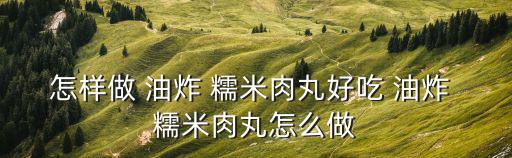 怎樣做 油炸 糯米肉丸好吃 油炸 糯米肉丸怎么做