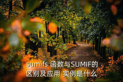 sumifs函數的使用方法及實例,sumifs函數怎么用?