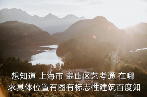 想知道 上海市 寶山區(qū)藝考通 在哪 求具體位置有圖有標(biāo)志性建筑百度知