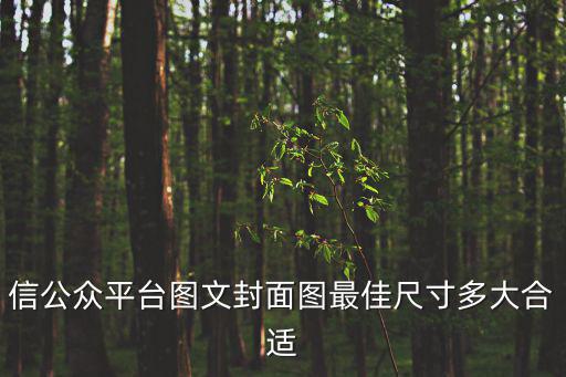 信公眾平臺圖文封面圖最佳尺寸多大合適