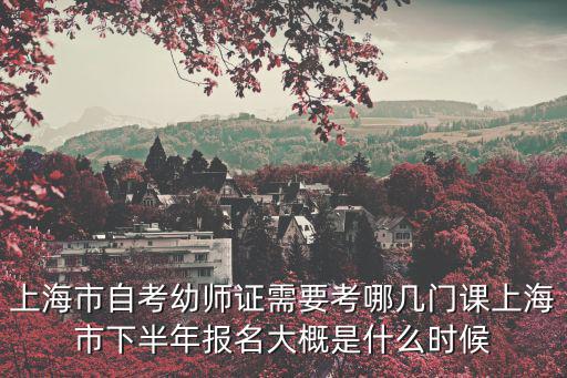 上海市自考幼師證需要考哪幾門課上海市下半年報名大概是什么時候