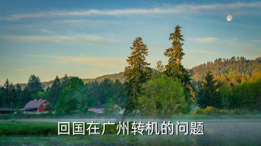 回國在廣州轉機的問題