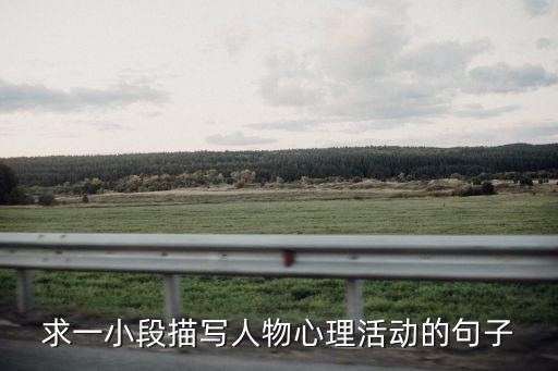 求一小段描寫人物心理活動的句子