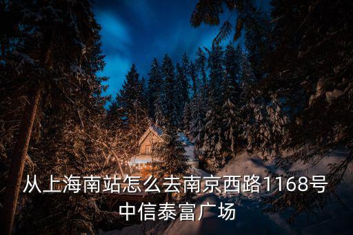 從上海南站怎么去南京西路1168號中信泰富廣場