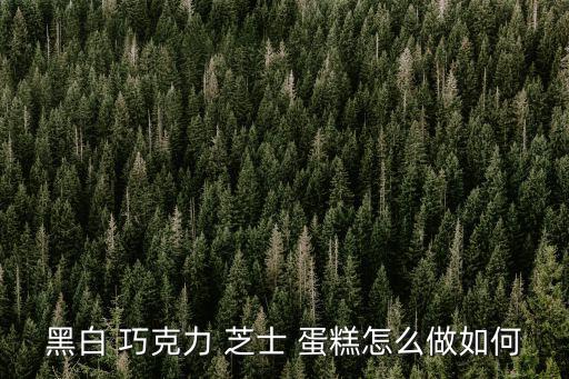 黑白 巧克力 芝士 蛋糕怎么做如何