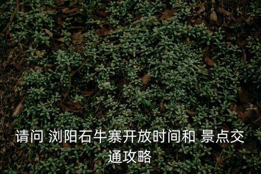 請問 瀏陽石牛寨開放時間和 景點交通攻略
