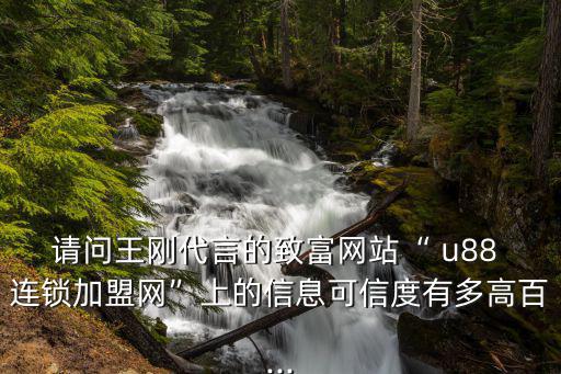 請問王剛代言的致富網(wǎng)站“ u88 連鎖加盟網(wǎng)”上的信息可信度有多高百...