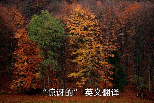 “驚訝的” 英文翻譯