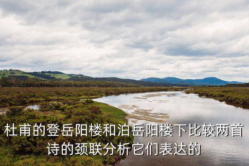 杜甫的登岳陽樓和泊岳陽樓下比較兩首詩的頸聯(lián)分析它們表達(dá)的