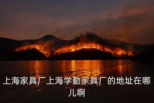 上海家具廠上海學勤家具廠的地址在哪兒啊