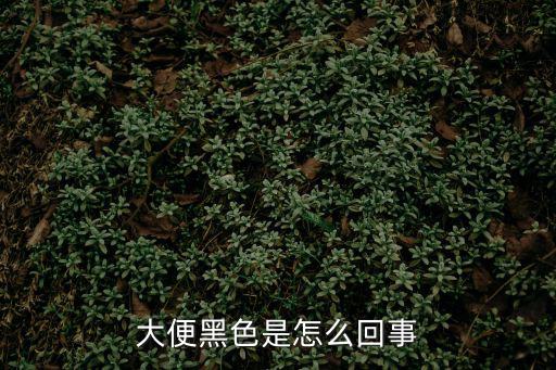 大便黑色是怎么回事