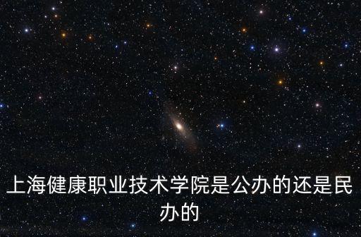 上海健康職業技術學院是公辦的還是民辦的