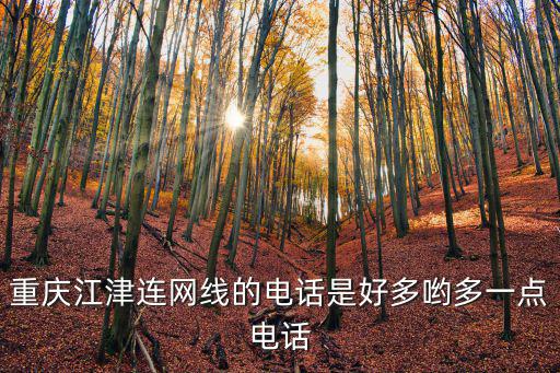 重慶江津連網(wǎng)線的電話是好多喲多一點電話