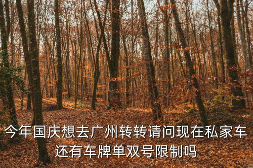 今年國慶想去廣州轉轉請問現在私家車還有車牌單雙號限制嗎