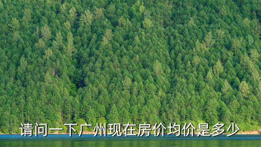 請問一下廣州現在房價均價是多少