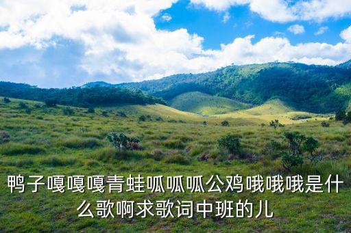 鴨子嘎嘎嘎青蛙呱呱呱公雞哦哦哦是什么歌啊求歌詞中班的兒