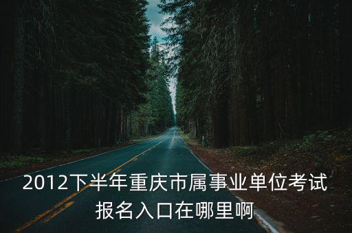 2012下半年重慶市屬事業單位考試報名入口在哪里啊