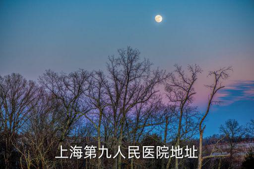 上海第九人民醫院地址