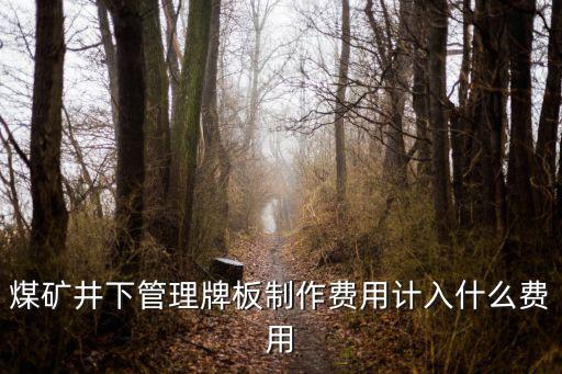 重慶市煤礦管理牌定做，煤礦井下管理牌板制作費用計入什么費用