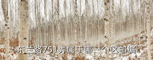 東蘭路751弄屬于哪一個區(qū)郵編