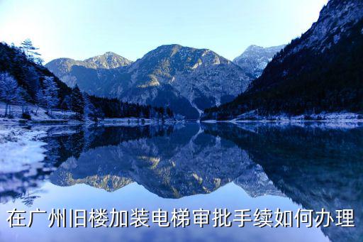 在廣州舊樓加裝電梯審批手續如何辦理