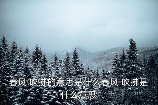 春風 吹拂的意思是什么春風 吹拂是什么意思