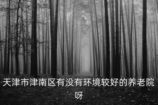 天津市津南區有沒有環境較好的養老院呀
